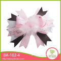 2015 feather ribbon girls hair bows